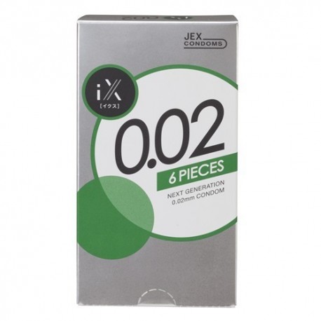 JEX condom 0.02 EXTRA 1 กล่อง 6 ชิ้น