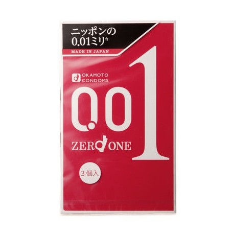 Okamoto 0.01 ZERO ONE 1 กล่อง 3 ชิ้น