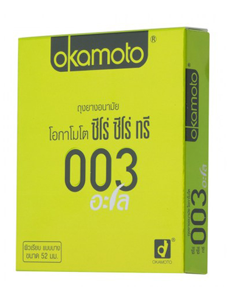 Okamoto 003 Aloe ซีโร่ ซีโร่ ทรี อะโล 1 กล่อง