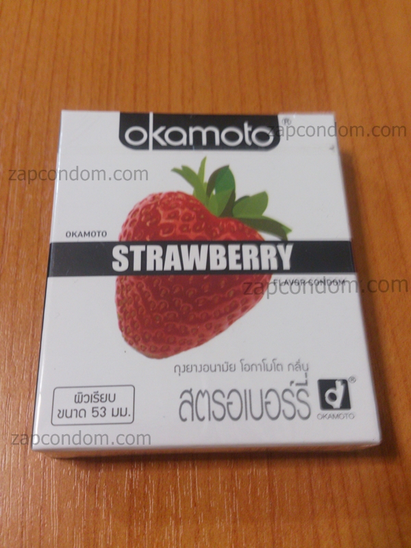 Okamoto Strawberry โฉมใหม่ 1 กล่อง