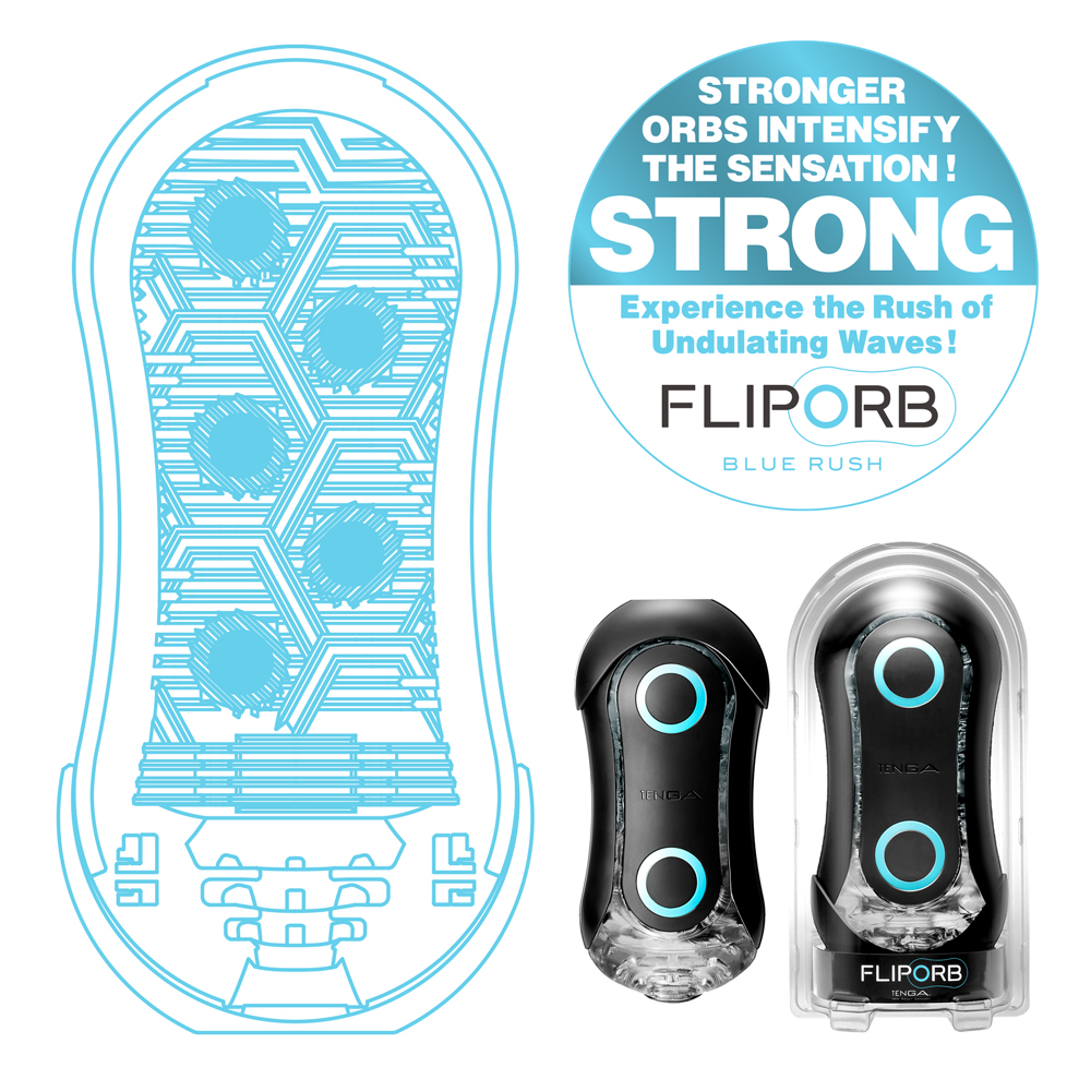 Tenga Flip Orb Black Blue Rush