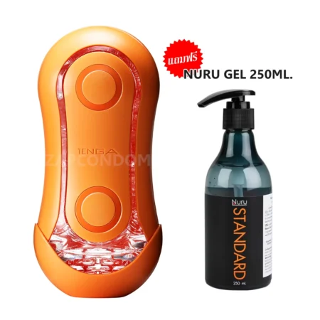 Tenga Flip Orb Pastaio Sunset Orange แถม Nuru Gel 250ml. 1 หลอด